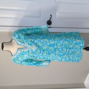 Lilly Pulitzer Beach Tunic Dress with Beaded Neckline